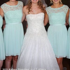 Sea foam lace dress